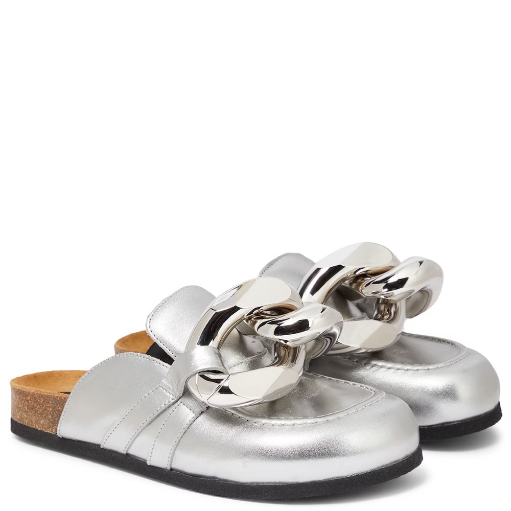 JW ANDERSON Silver Chain Mules
